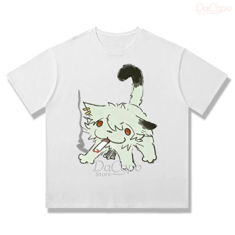 Chainsmoker Cat Yaniko Satou C - Anime Merchandise T-Shirts recension och pris