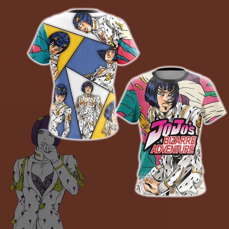 2026 New JOJO Golden Wind Brun - Anime Merchandise T-Shirts recension och pris